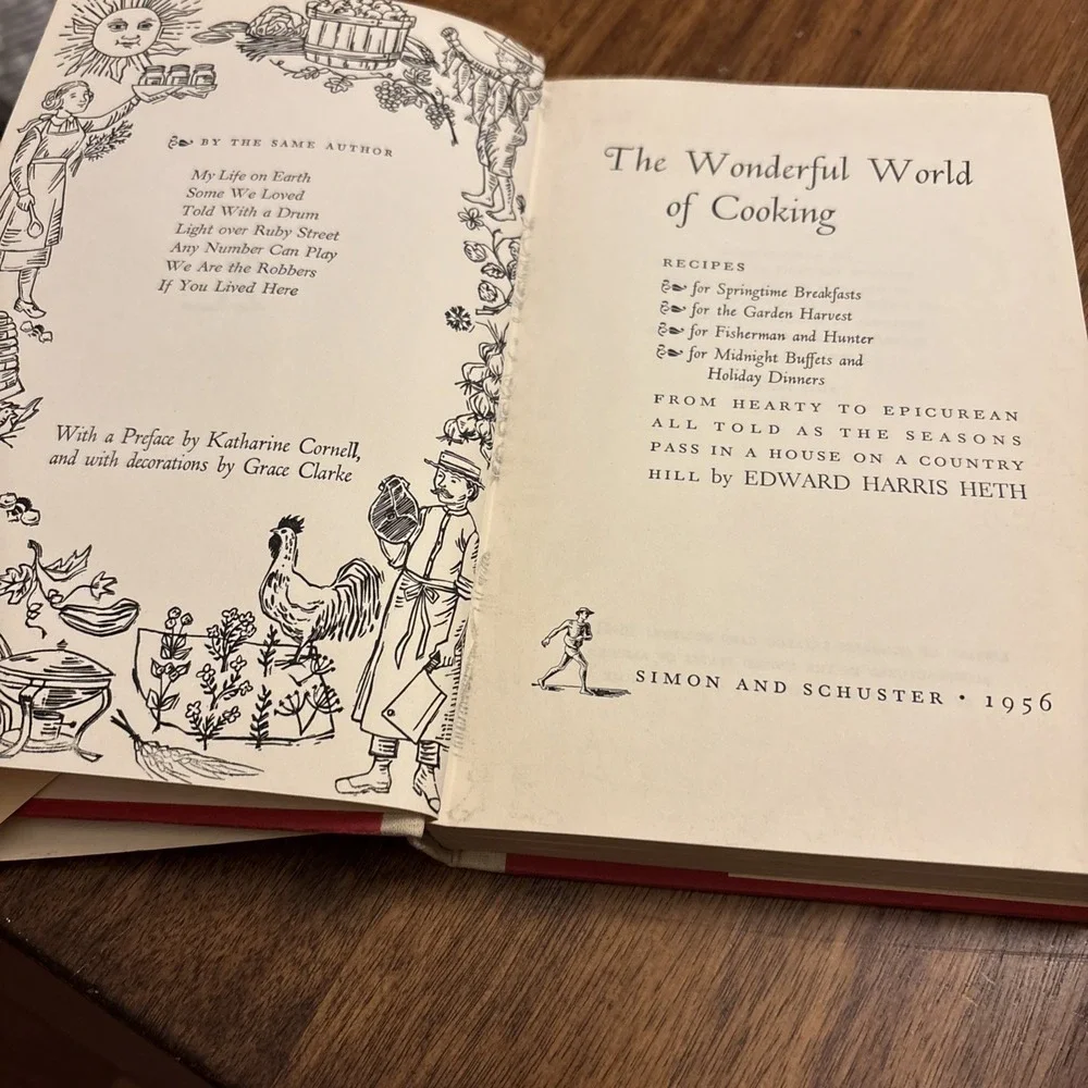 Wonderful World of Cooking‎ Cookbook Edward Harris Heth 1956 HC 1st Vintage